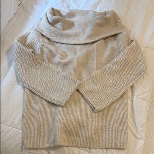 HM cream off shoulder sweater